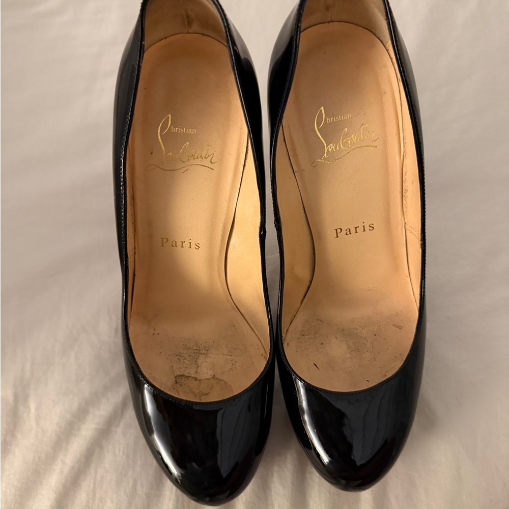 Christian Louboutin Black and Red Heels - Picture 2 of 4
